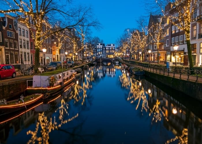 Amsterdam Christmas Canel Lights