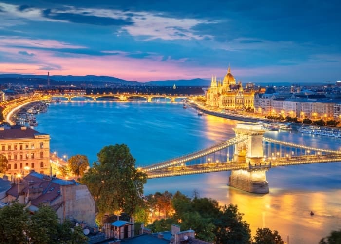 Budapest Skyline Dusk