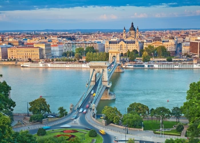 Budapest Bridge Overhead