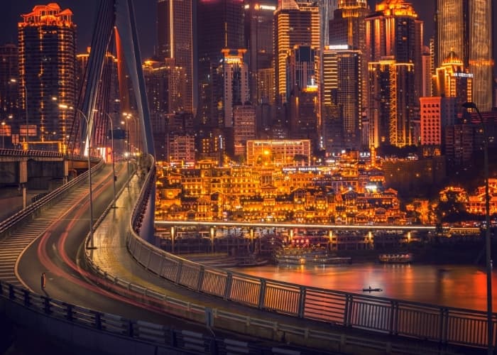 Chongqing Panoramic View Nighttime