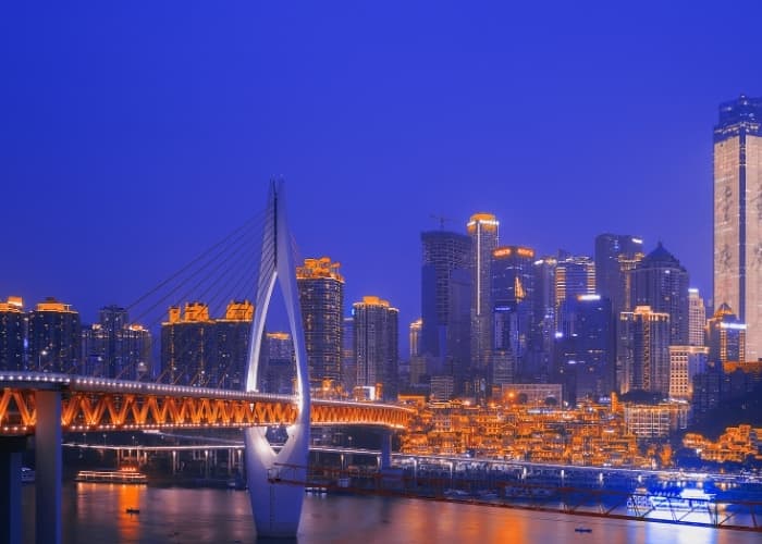 Chongqing Bridge Skyline