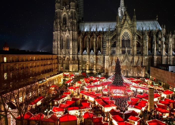 Cologne Christmas Market Overhead