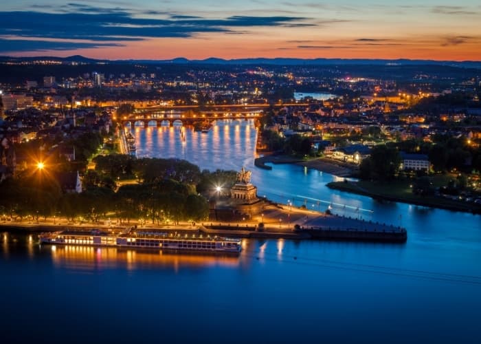 Koblenz Nighttime Skyline