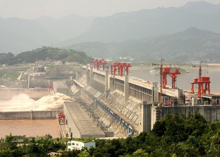 Three Gorges Dam Overhead View