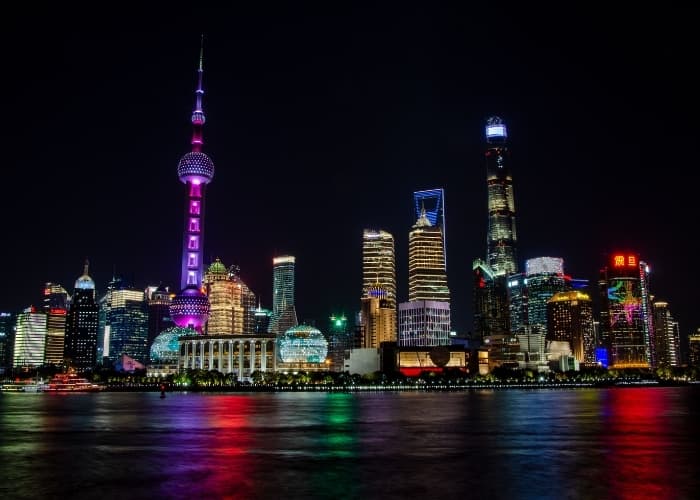 Shanghai Skyline Nighttime