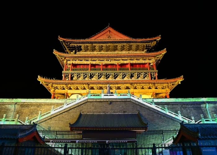 Xi'an Bell Tower Nighttime