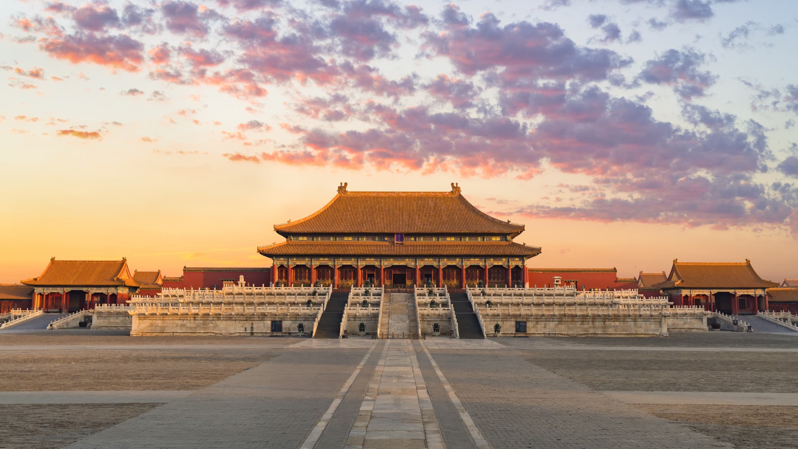 forbidden city china sunset